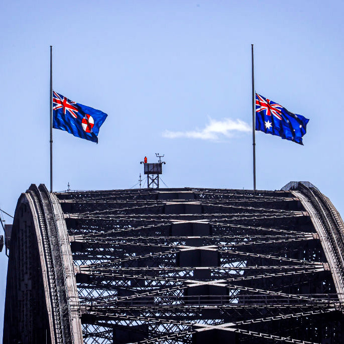 Why is the Australian Flag at half mast today?