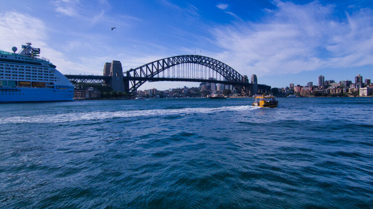 Sydney Harbour featuring the Sydney Harbour Bridge on Firefighters Family Day