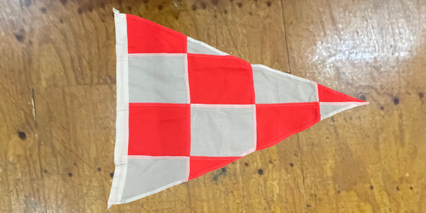 Emergency Signal Pennant in High Vis Red (with slight imperfection)