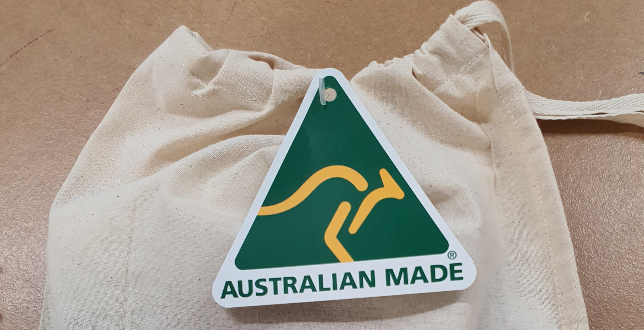 Sustainable packaging and Australian made tag