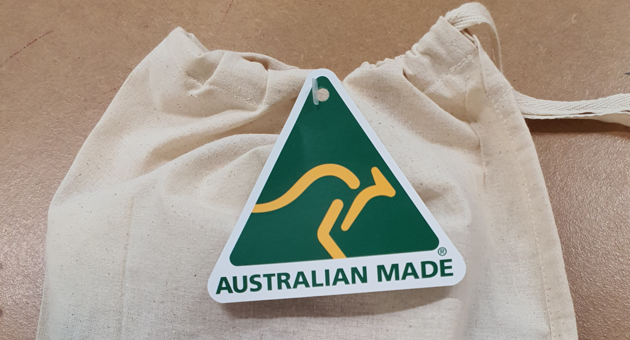 Sustainable packaging and Australian made Tag