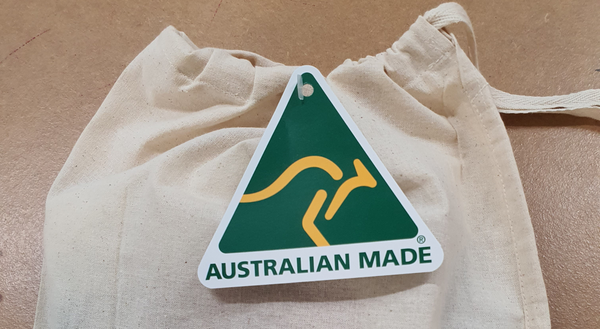 Sustainable packaging and Australian made tag