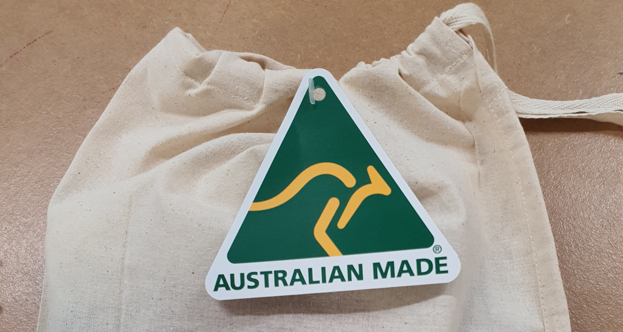 Sustainable packaging and Australian made flag