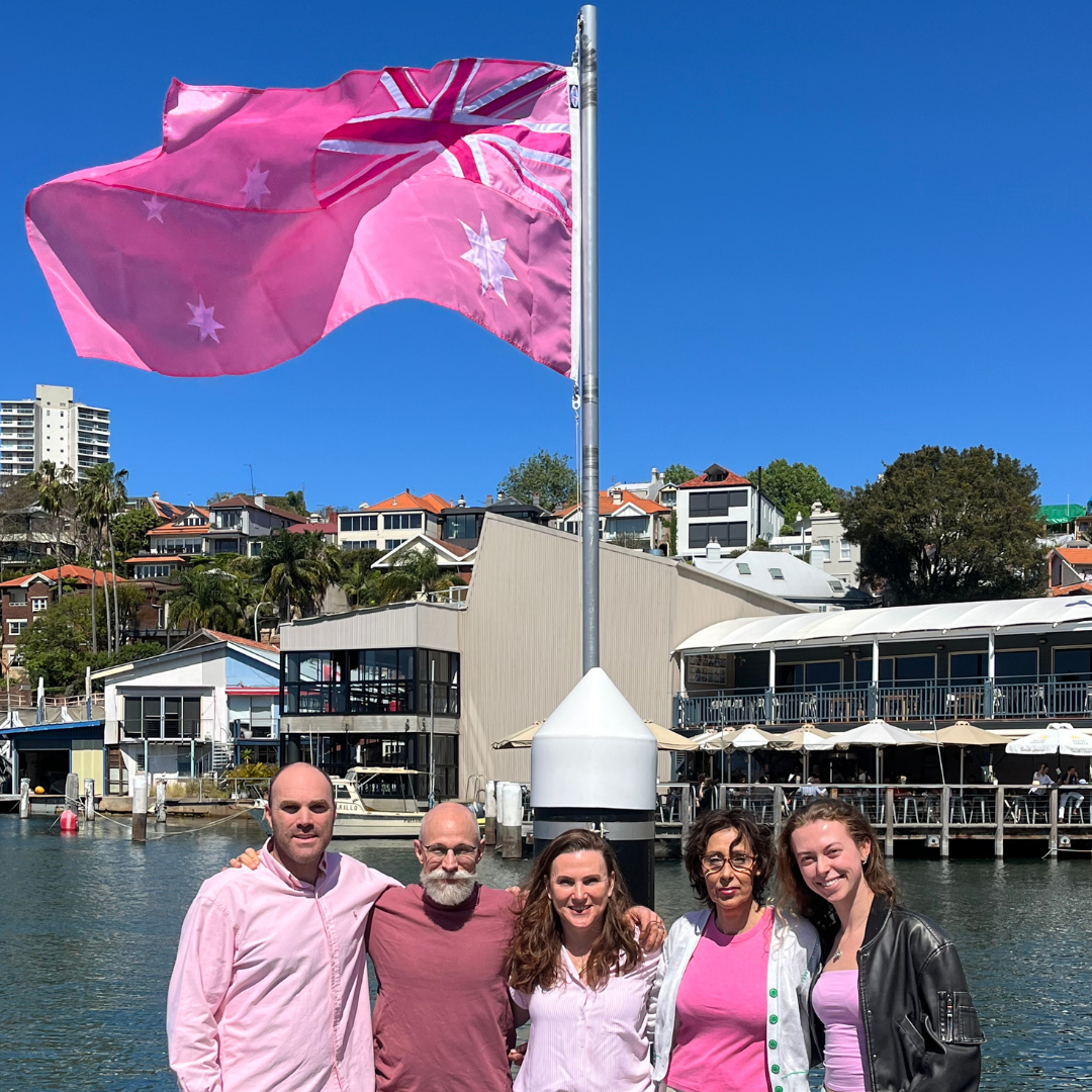 Team Photo wearing pink for breast cancer awareness month!