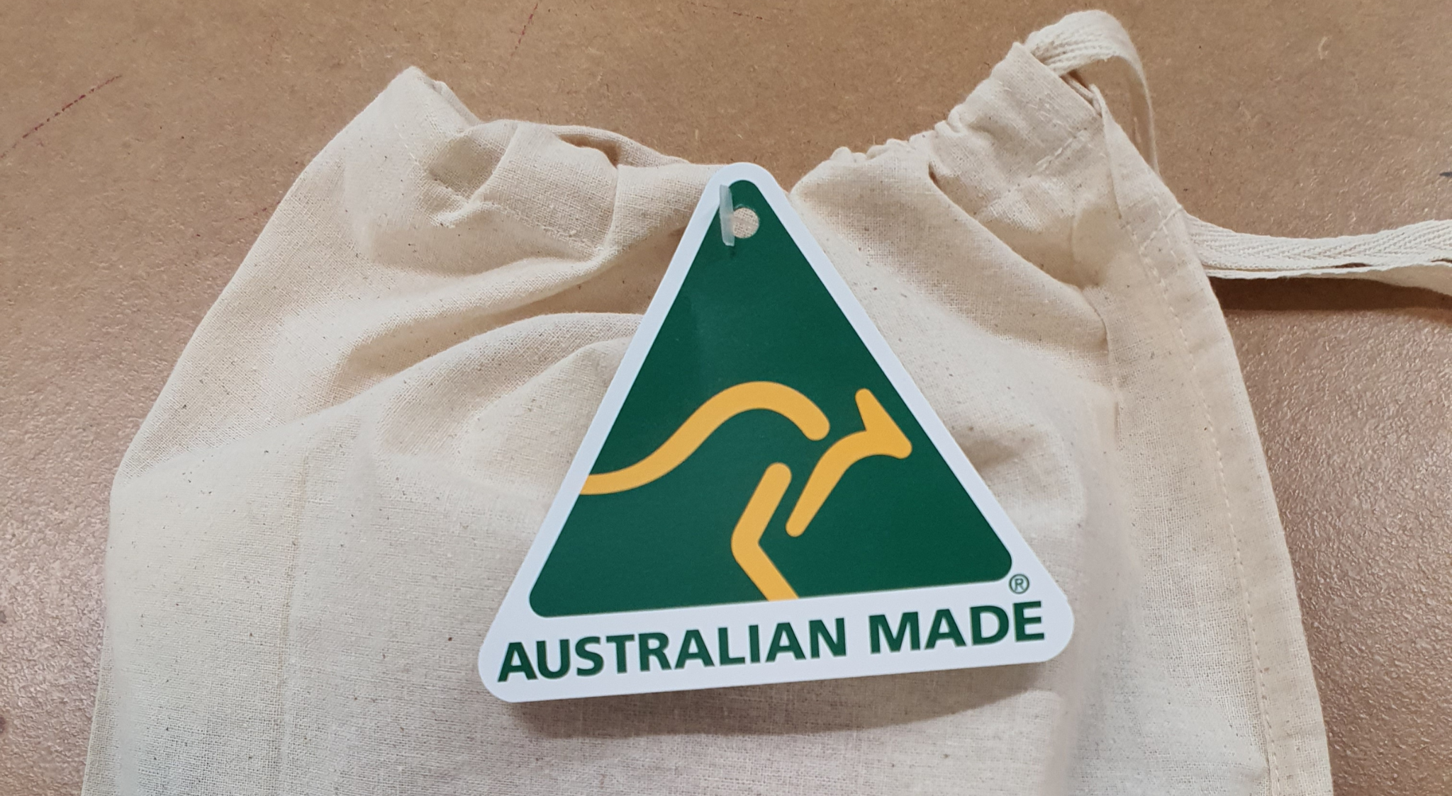 Sustainable packaging with Australian made tag 