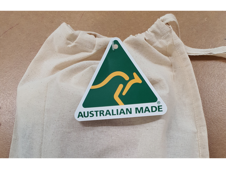 Sustainable packaging with Australian made tag 