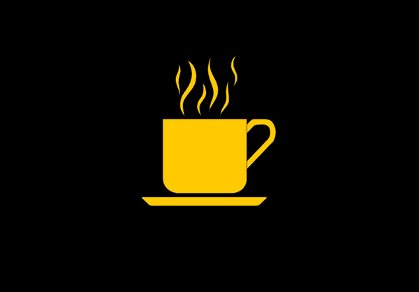 Black and yellow tea or coffee flag