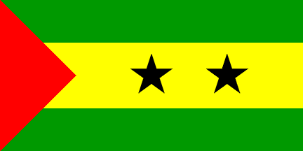 São Tomé and Príncipe National Flag 