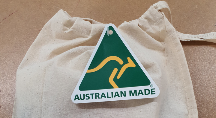 Sustainable packaging and Australian made tag 