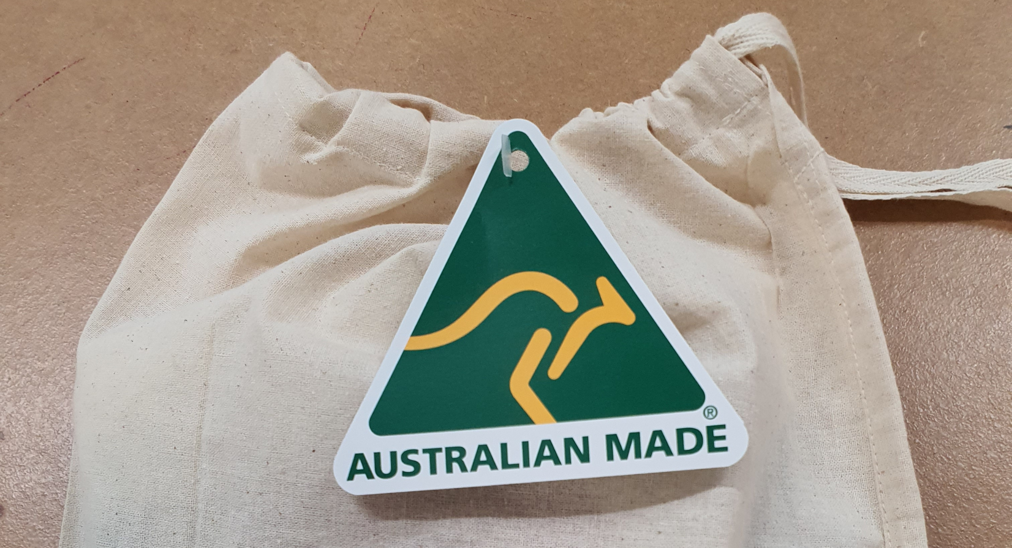 Sustainable packaging and Australian made tag 