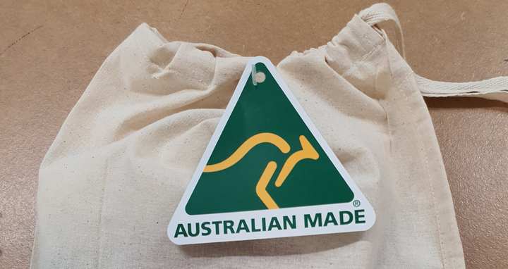 Sustainable packaging and Australian made tag 