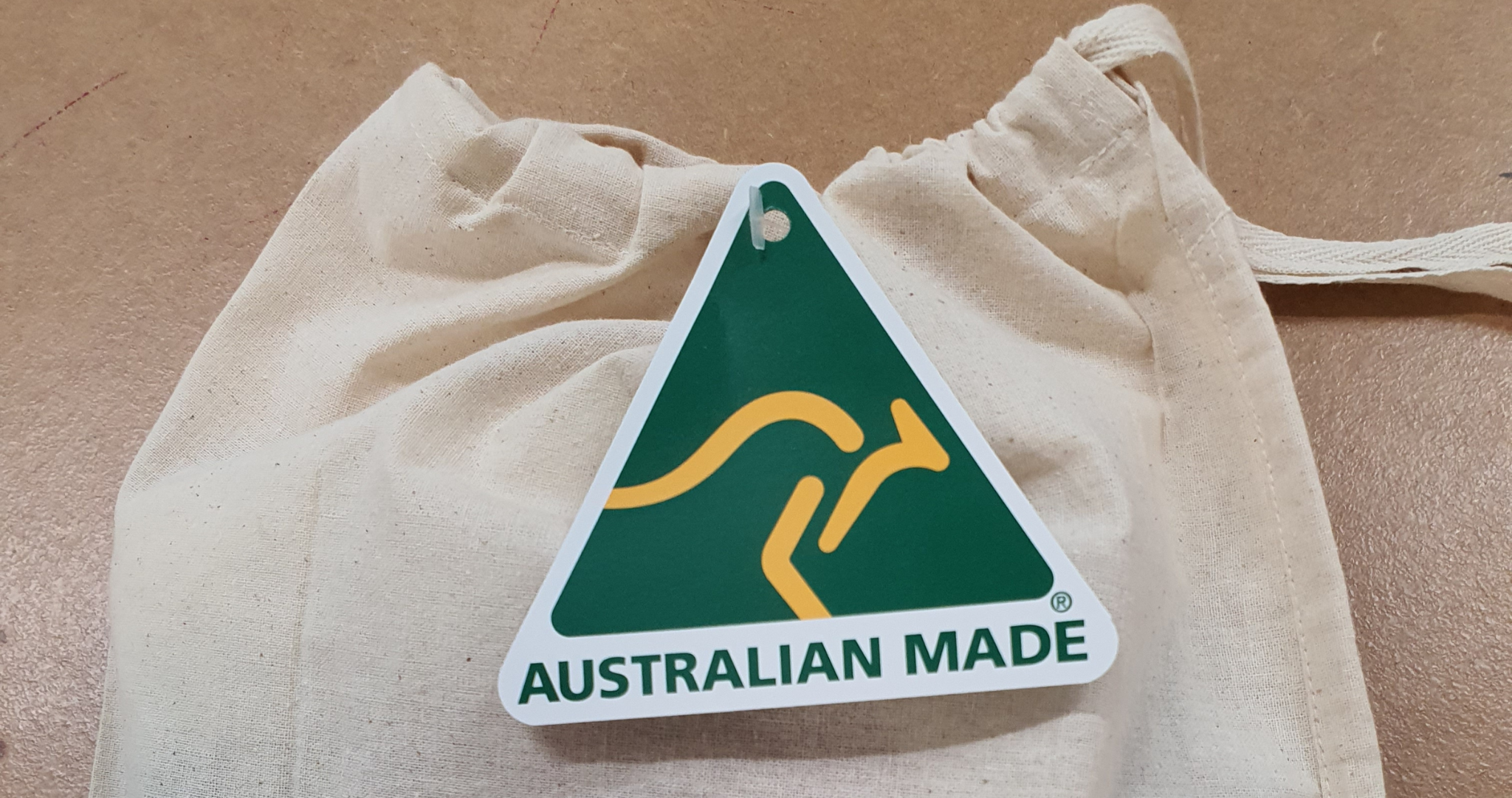 Sustainable packaging and Australian made logo